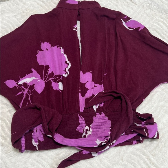 Free People “Say You Love Me Too” Floral Chiffon Top – Size XS (EUC) - Picture 10 of 10